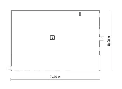 Budynek magazynowy GMC11a — rzuty kondygnacji 1