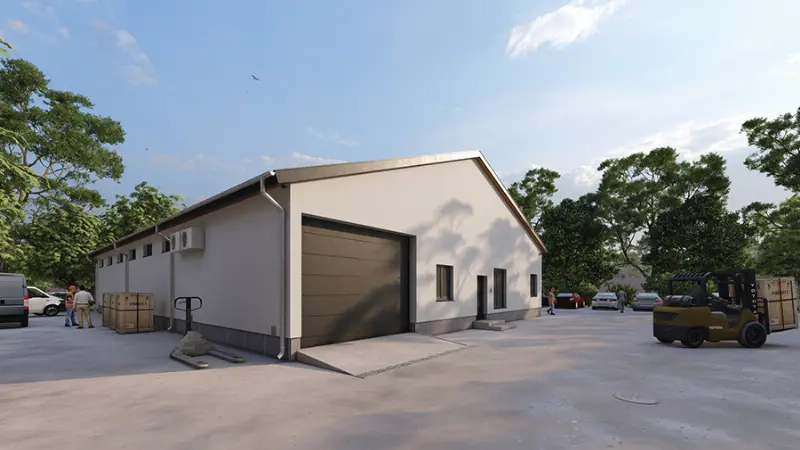 Projekt domu Budynek magazynowy GMC11a — wizualizacja