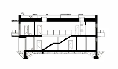 Budynek mieszkalny - Alternatywy 4 — przekroje 1