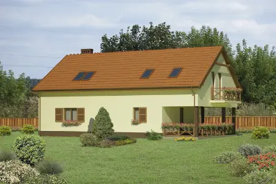 Budynek mieszkalny (całoroczny) UC22a — wizualizacje 3 (odbicie lustrzane)