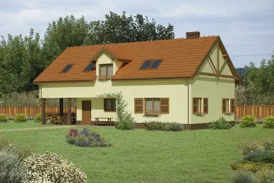 Budynek mieszkalny (całoroczny) UC22a — wizualizacje 2 (odbicie lustrzane)