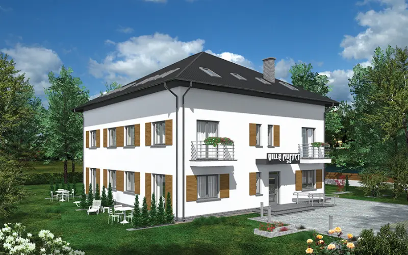Projekt domu Budynek mieszkalny UC47b — wizualizacja