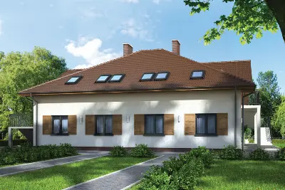 Budynek rekreacyjny całoroczny (z pokojami gościnnymi) UC47a — wizualizacje 1