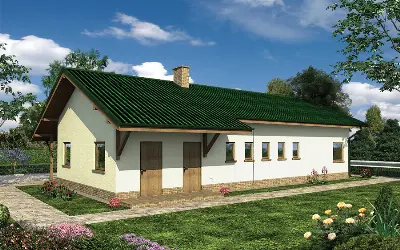 Budynek sanitarny, sezonowy UC54 — wizualizacje 1