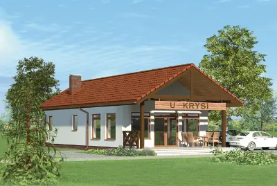 Budynek usługowy U10a — wizualizacje 1 (odbicie lustrzane)