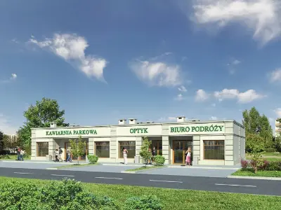 Projekt domu Budynek usługowy U14b — wizualizacja