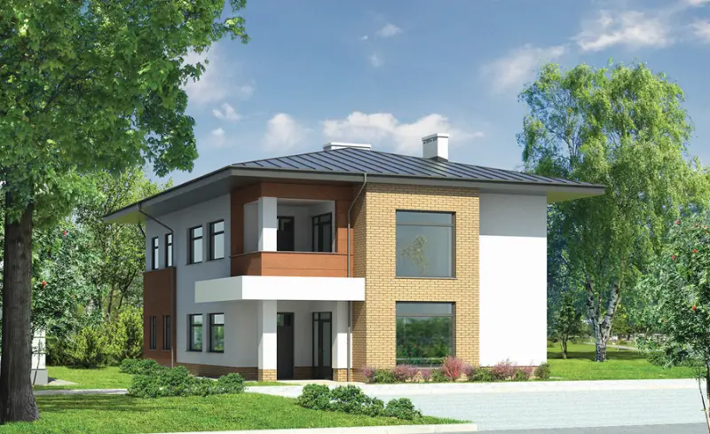 Projekt domu Budynek usługowy U15c — wizualizacja