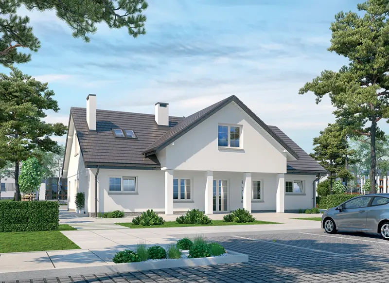 Projekt domu Budynek usługowy U26b — wizualizacja