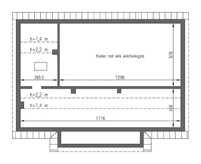 Budynek usługowy U26c — rzuty kondygnacji 2 (odbicie lustrzane)