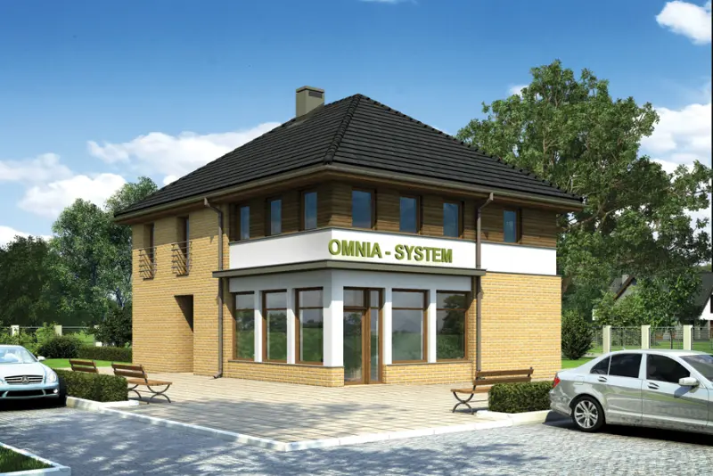 Projekt domu Budynek usługowy U27 — wizualizacja