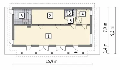 Budynek usługowy U32 — rzuty kondygnacji 1