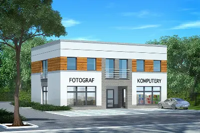 Budynek usługowy U34a — wizualizacje 2