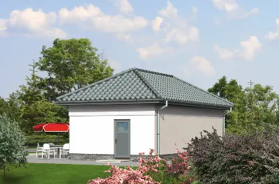 Budynek usługowy UC05a — wizualizacje 2 (odbicie lustrzane)