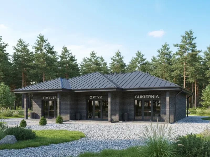 Projekt domu Budynek usługowy UC08 — wizualizacja