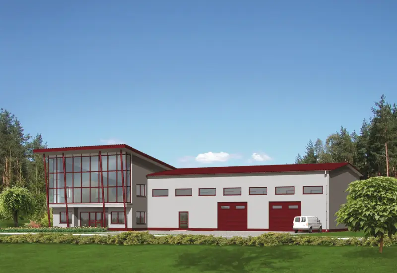 Projekt domu Budynek usługowy UC13 — wizualizacja