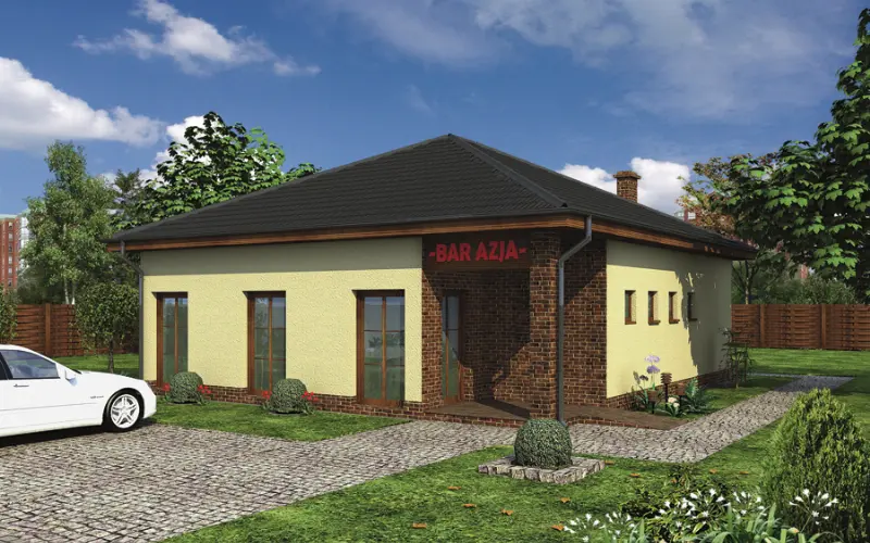 Projekt domu Budynek usługowy UC17 — wizualizacja