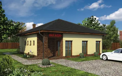 Budynek usługowy UC17 — wizualizacje 1 (odbicie lustrzane)
