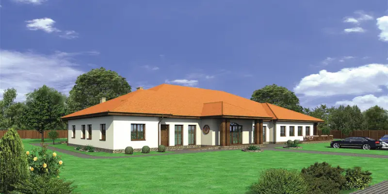 Projekt domu Budynek usługowy UC20a — wizualizacja