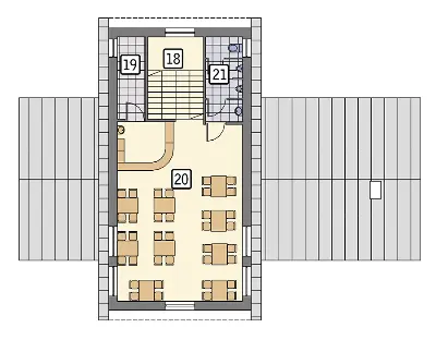 Budynek usługowy UC29 — rzuty kondygnacji 2 (odbicie lustrzane)