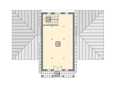 Budynek usługowy UC44 — rzuty kondygnacji 2 (odbicie lustrzane)