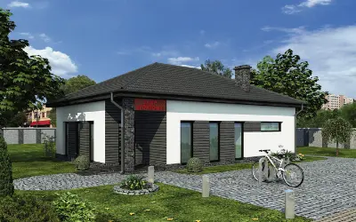 Budynek usługowy UC46 — wizualizacje 1 (odbicie lustrzane)