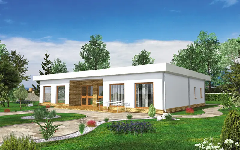 Projekt domu Budynek usługowy UC51c — wizualizacja