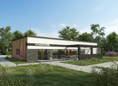 Budynek usługowy UC59 — wizualizacje 1 (odbicie lustrzane)