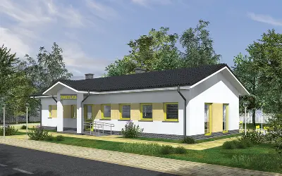 Budynek usługowy UC67b — wizualizacje 2 (odbicie lustrzane)