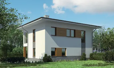 Budynek usługowy z częścią mieszkalną U15d — wizualizacje 1