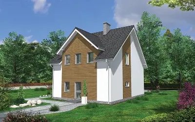 Budynek usługowy z częścią mieszkalną UC48a — wizualizacje 1