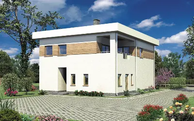 Budynek usługowy z częścią mieszkalną UC51a — wizualizacje 2