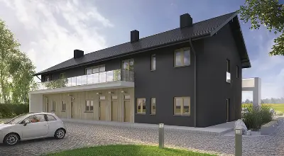 Budynek usługowy z częścią mieszkalną UC69a — wizualizacje 2