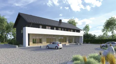 Budynek usługowy z częścią mieszkalną UC69a — wizualizacje 1