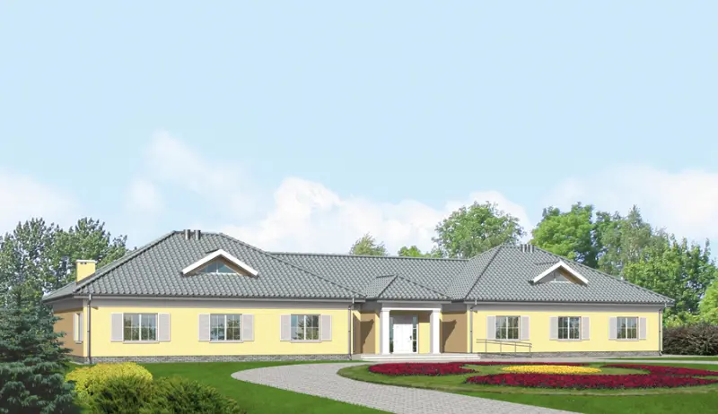 Projekt domu Budynek usługowy (z pokojami gościnnymi) UC07 — wizualizacja