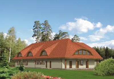 Budynek usługowy z pokojami gościnnymi UC11 — wizualizacje 3 (odbicie lustrzane)
