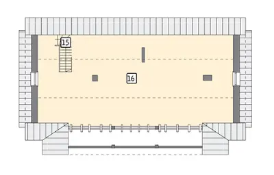Budynek usługowy (zaplecza socjalnego) U31 — rzuty kondygnacji 2 (odbicie lustrzane)