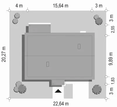 Bursztyn — plan sytuacyjny 1 (odbicie lustrzane)
