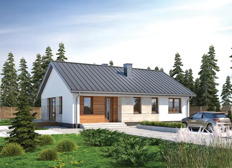 Projekt domu Ciche wspomnienie — wizualizacja