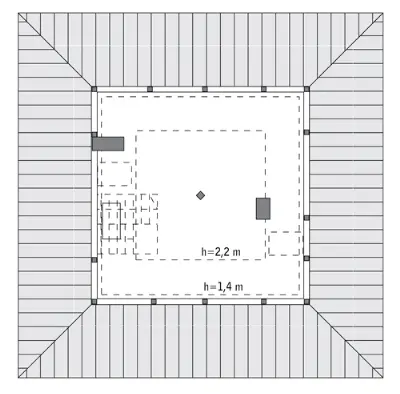 Cichy zagajnik - wariant I — rzuty kondygnacji 2 (odbicie lustrzane)