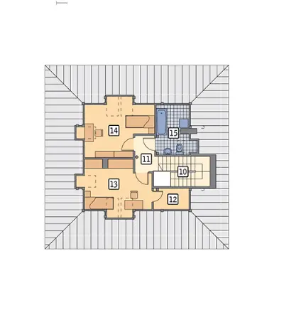 Cichy zagajnik — rzuty kondygnacji 2