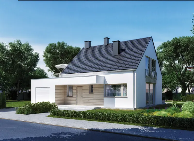 Projekt domu Codzienny - wariant IX — wizualizacja