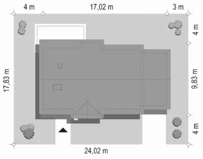 Cypisek 4 — plan sytuacyjny 1 (odbicie lustrzane)