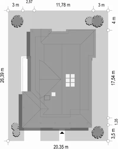 Czapla — plan sytuacyjny 1 (odbicie lustrzane)