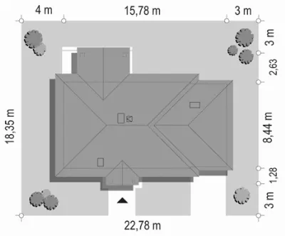 Czaruś — plan sytuacyjny 1 (odbicie lustrzane)