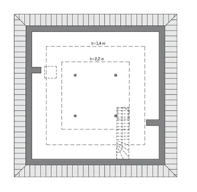 Czterolistna koniczyna - wariant XV — rzuty kondygnacji 2 (odbicie lustrzane)