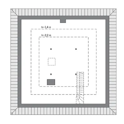 Czterolistna koniczyna - wariant XVI — rzuty kondygnacji 2