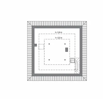 Czterolistna koniczyna - wersja 1 — rzuty kondygnacji 2 (odbicie lustrzane)