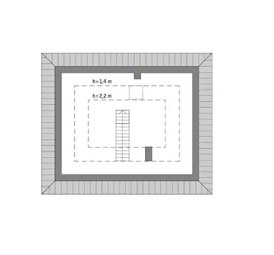 Czterolistna koniczyna - wersja 3 — rzuty kondygnacji 2