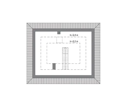 Czterolistna koniczyna - wersja 3 — rzuty kondygnacji 2 (odbicie lustrzane)