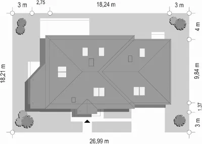 Cztery Kąty 3 — plan sytuacyjny 1 (odbicie lustrzane)